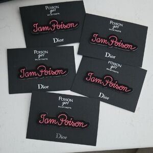1x New never used DIOR Iron on patch.. Poison Girl  " I Am Poison "  Dior Patch